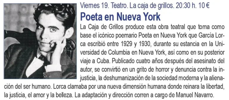 Poeta en Nueva York. La caja de grillos.