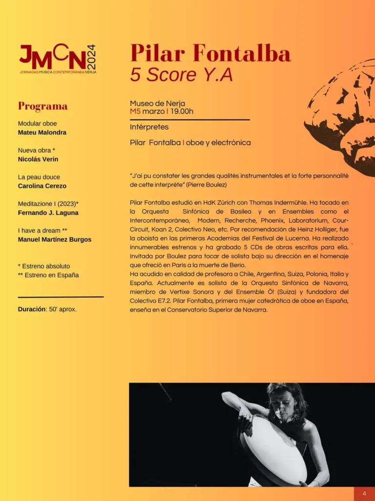 Pilar Fontalba. 5 Score Y. A